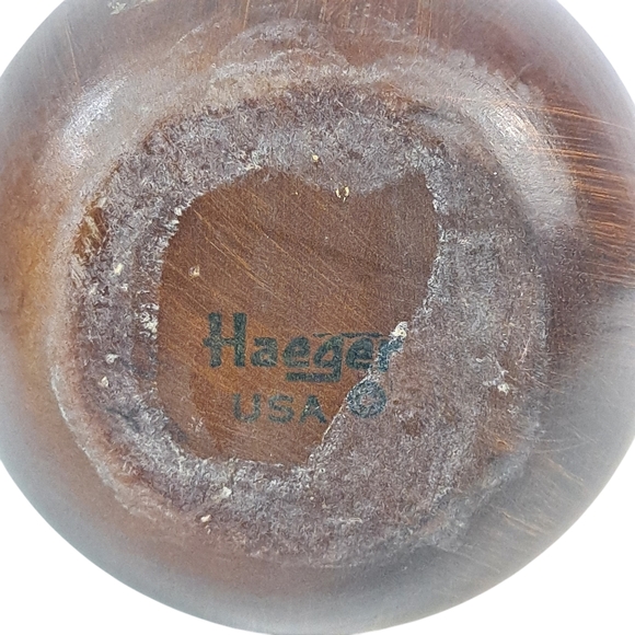 Vintage Haeger Pottery USA Gold/Brown Pitcher With Handle 9" - Picture 10 of 12